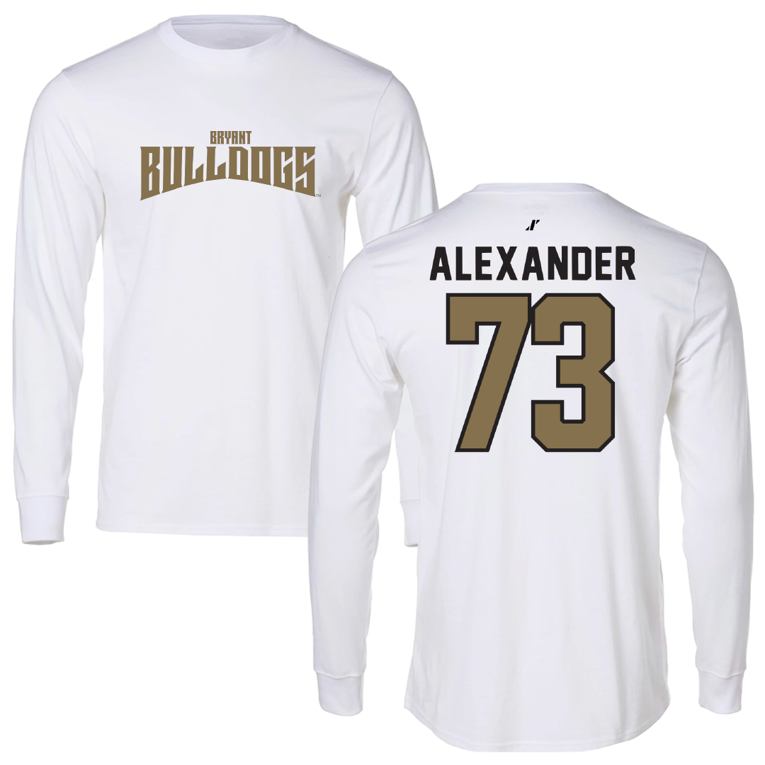 Bryant University Lacrosse White Classic Long Sleeve - #73 Teagan Alexander
