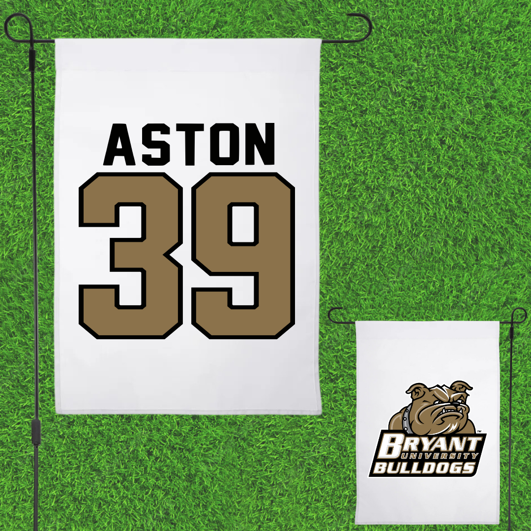 Bryant University Football White Garden Flag - #39 Chase Aston