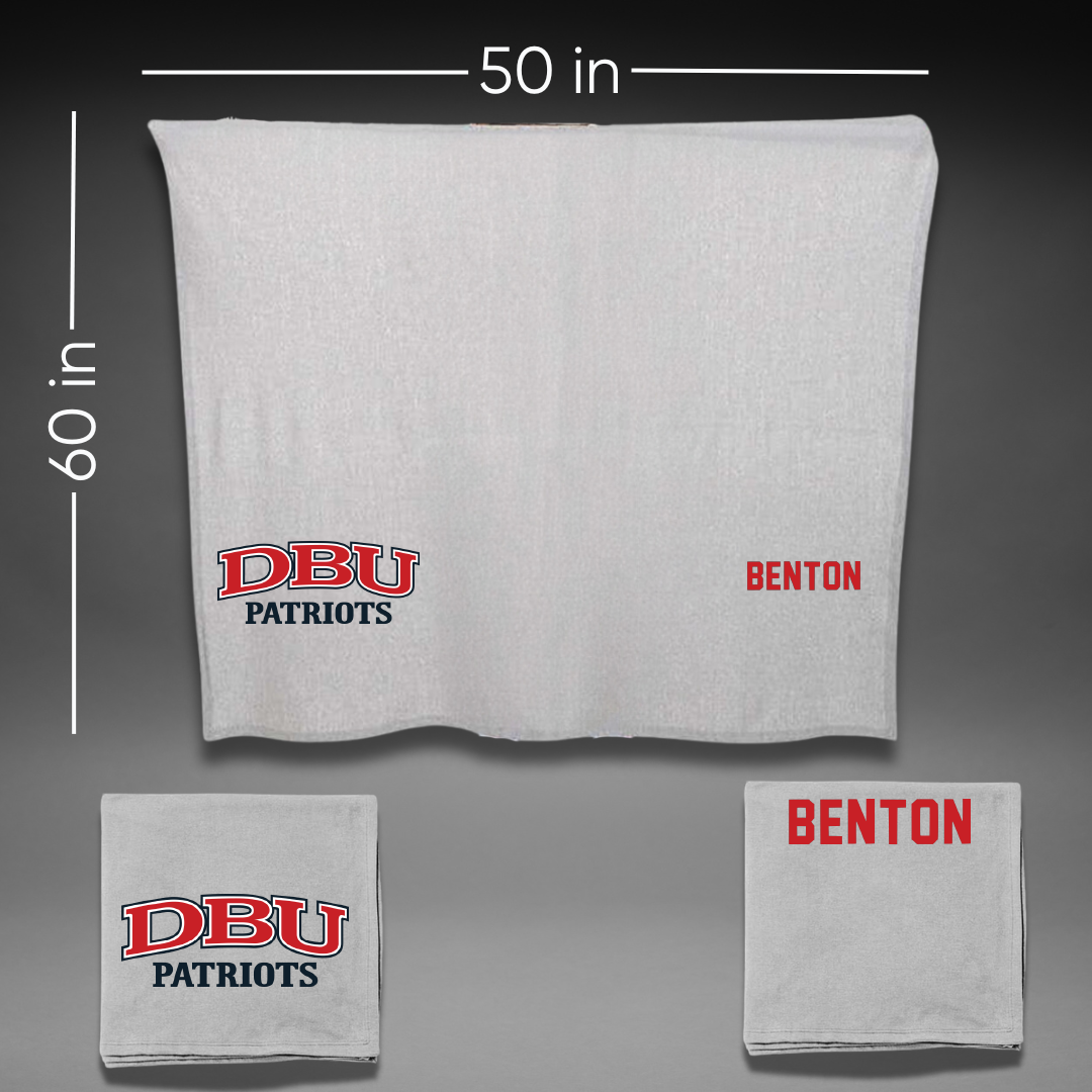 Dallas Baptist University TF and XC Gray Blanket - Jackson Benton