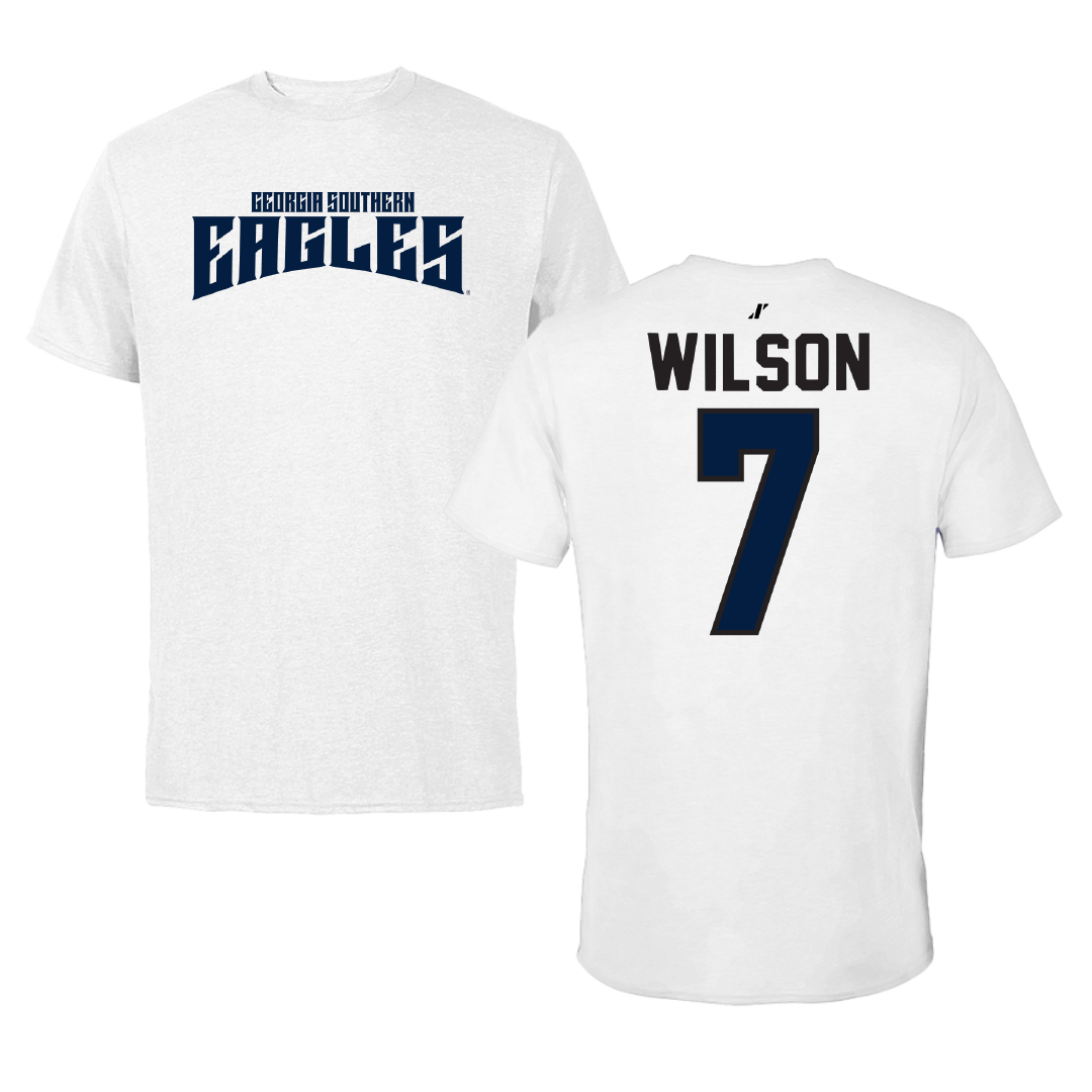 Georgia Southern University Soccer White Classic Tee - #7 Kendall Wilson