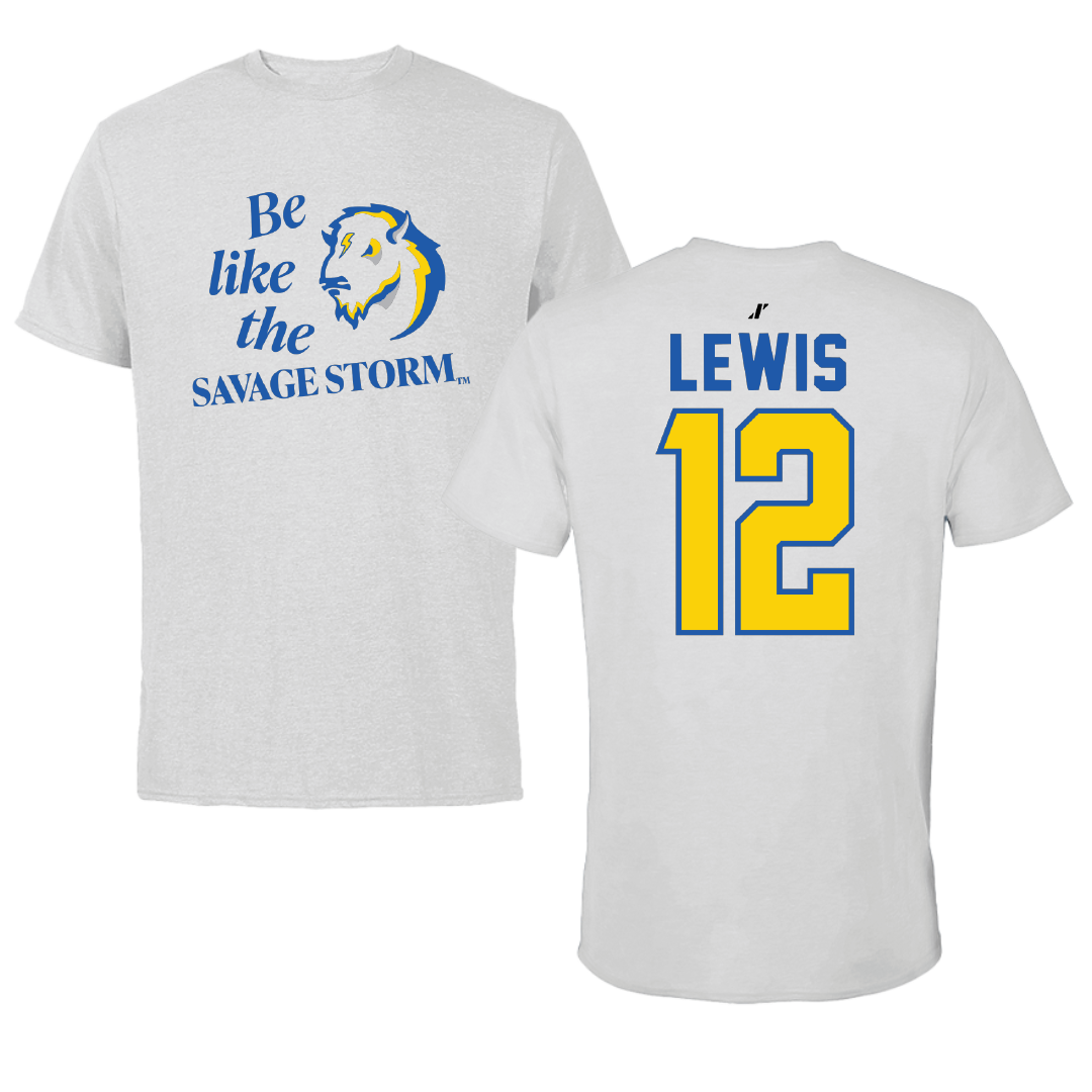 Southeastern Oklahoma State University Volleyball Light Gray Be Like Us Performance Tee - #12 Patience Lewis