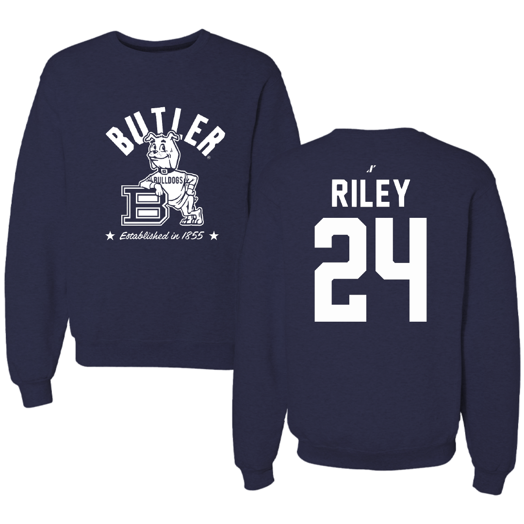 Butler University Lacrosse Navy General Crewneck - #24 Matye Riley