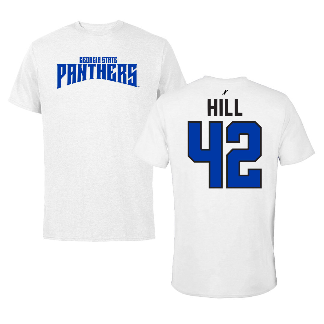 Georgia State University Softball White Classic Performance Tee - #42 Aleya Hill