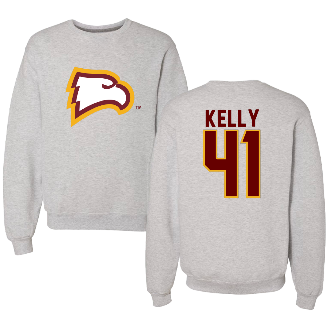 Winthrop University Lacrosse Gray Crewneck - #41 Deirdre Kelly