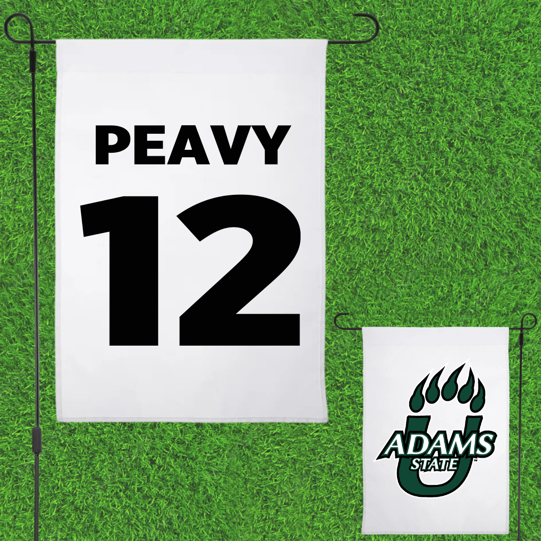 Adams State University Basketball White Garden Flag - #12 Daisha Peavy