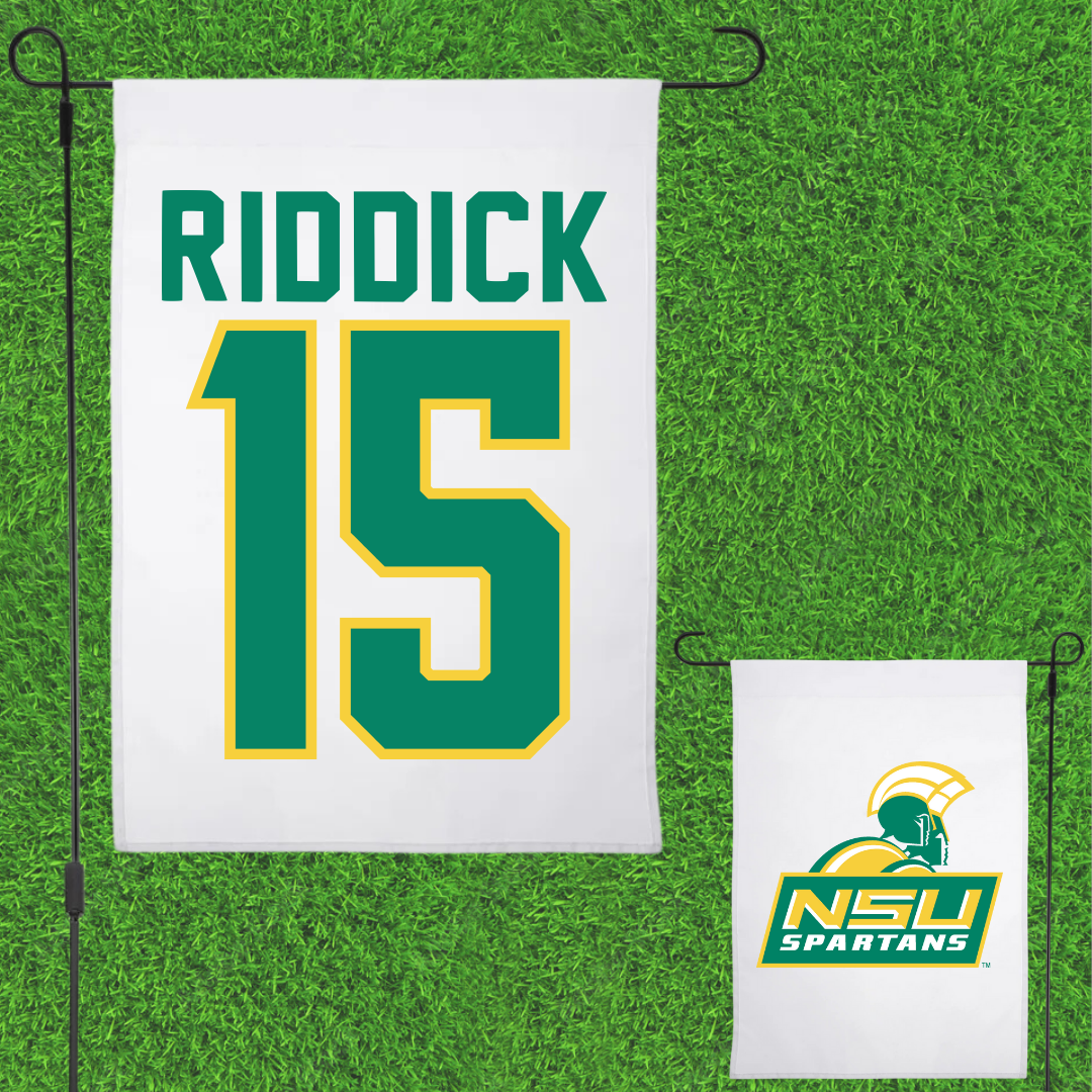 Norfolk State University Softball White Garden Flag - #15 Bristyl Riddick