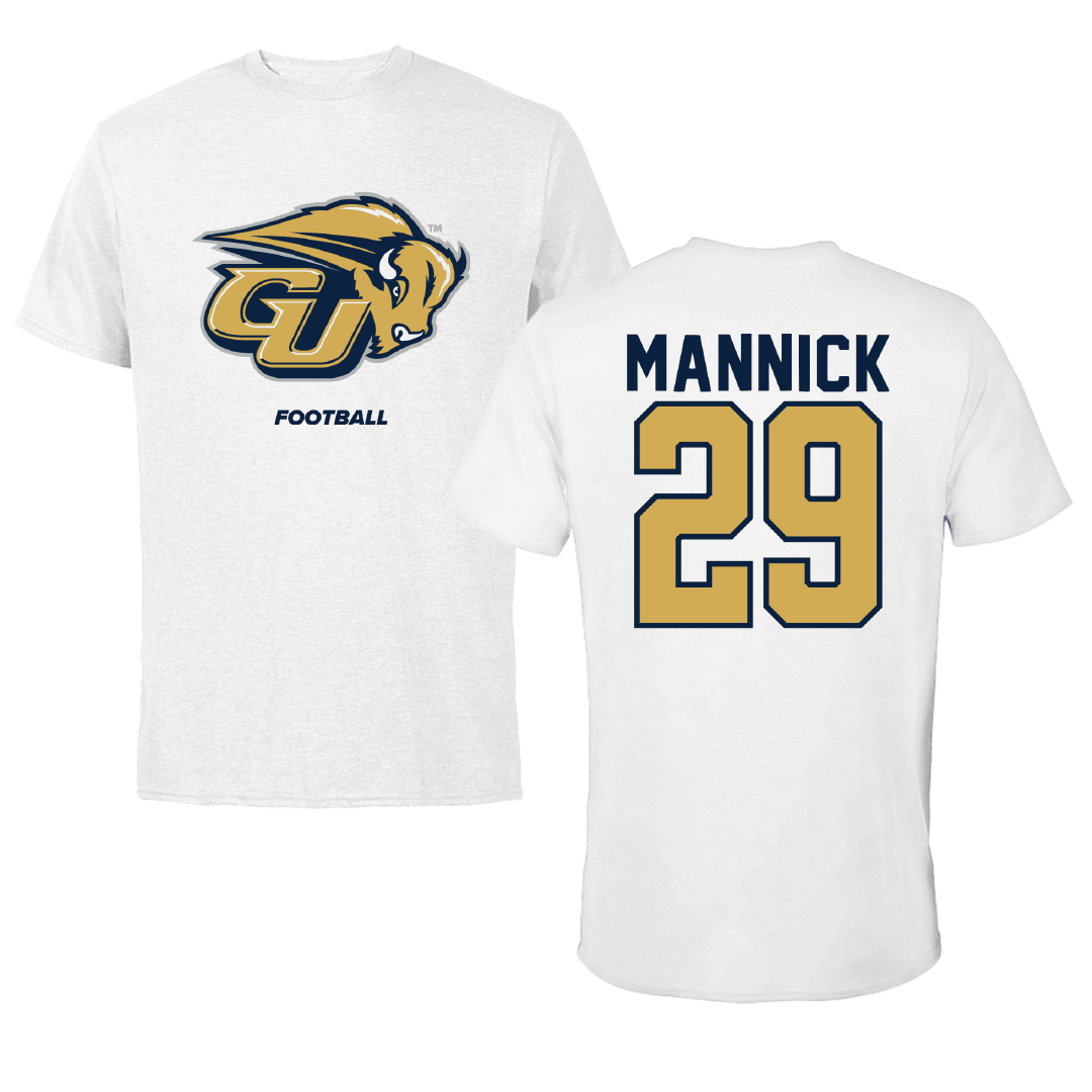 Gallaudet University Football White Performance Tee - #29 Jake Mannick