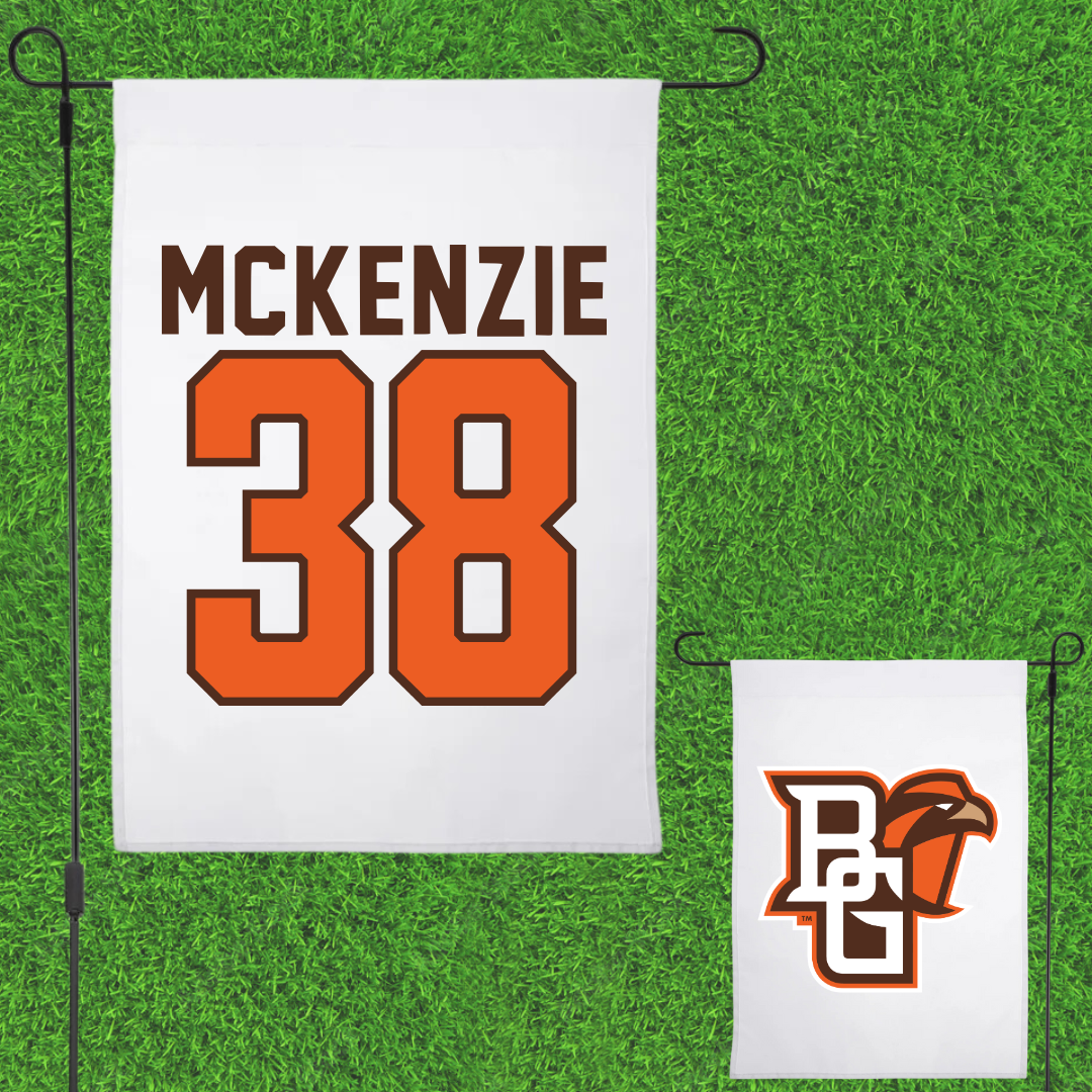 Bowling Green State University Baseball White Garden Flag - #38 Cooper McKenzie