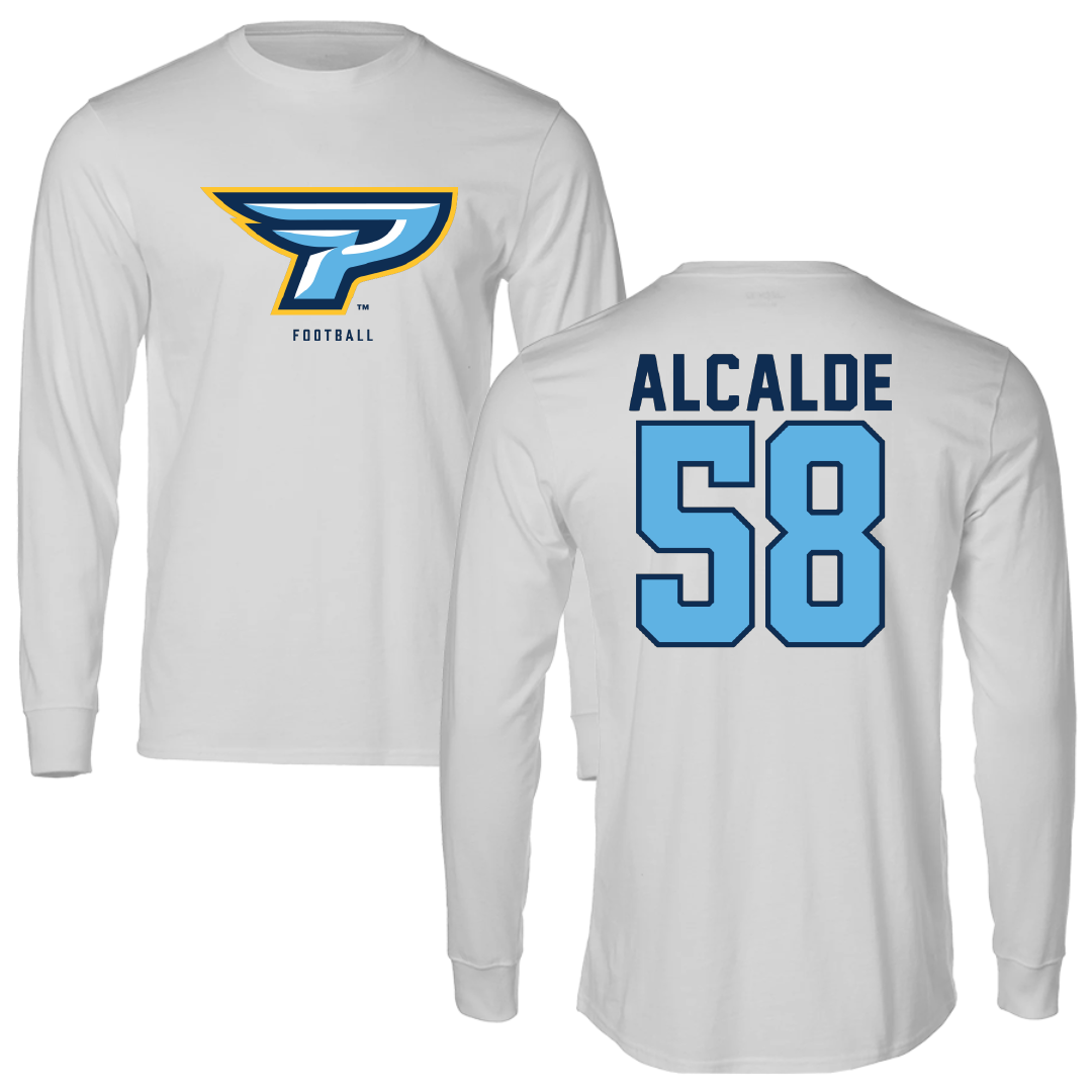 Point University Football Light Gray Long Sleeve - #58 Lucas Alcalde