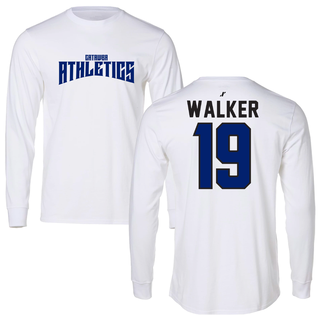 Catawba College Lacrosse White Classic Long Sleeve - #19 Cooper Walker