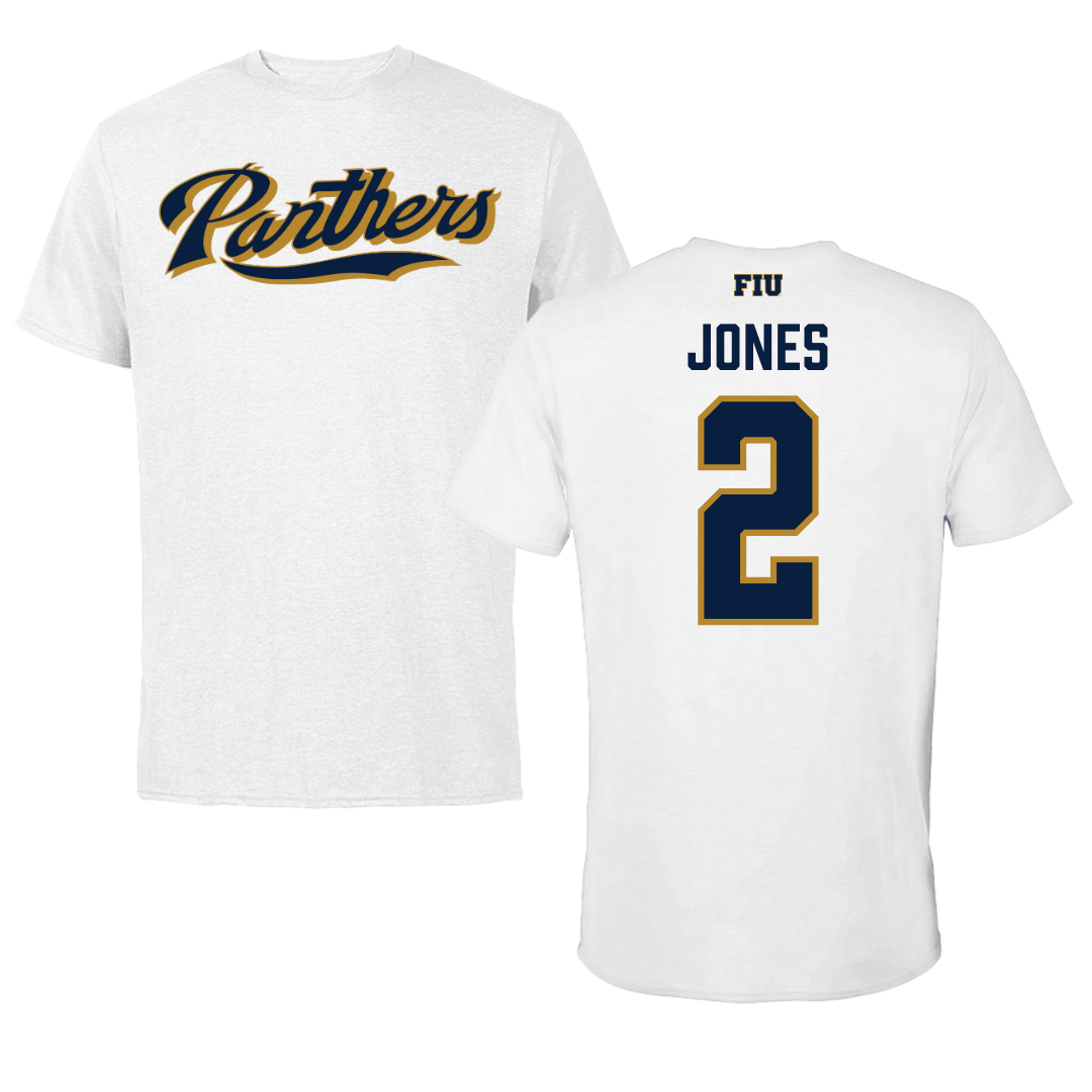 Florida International University Football White Tee - #2 Amari Jones