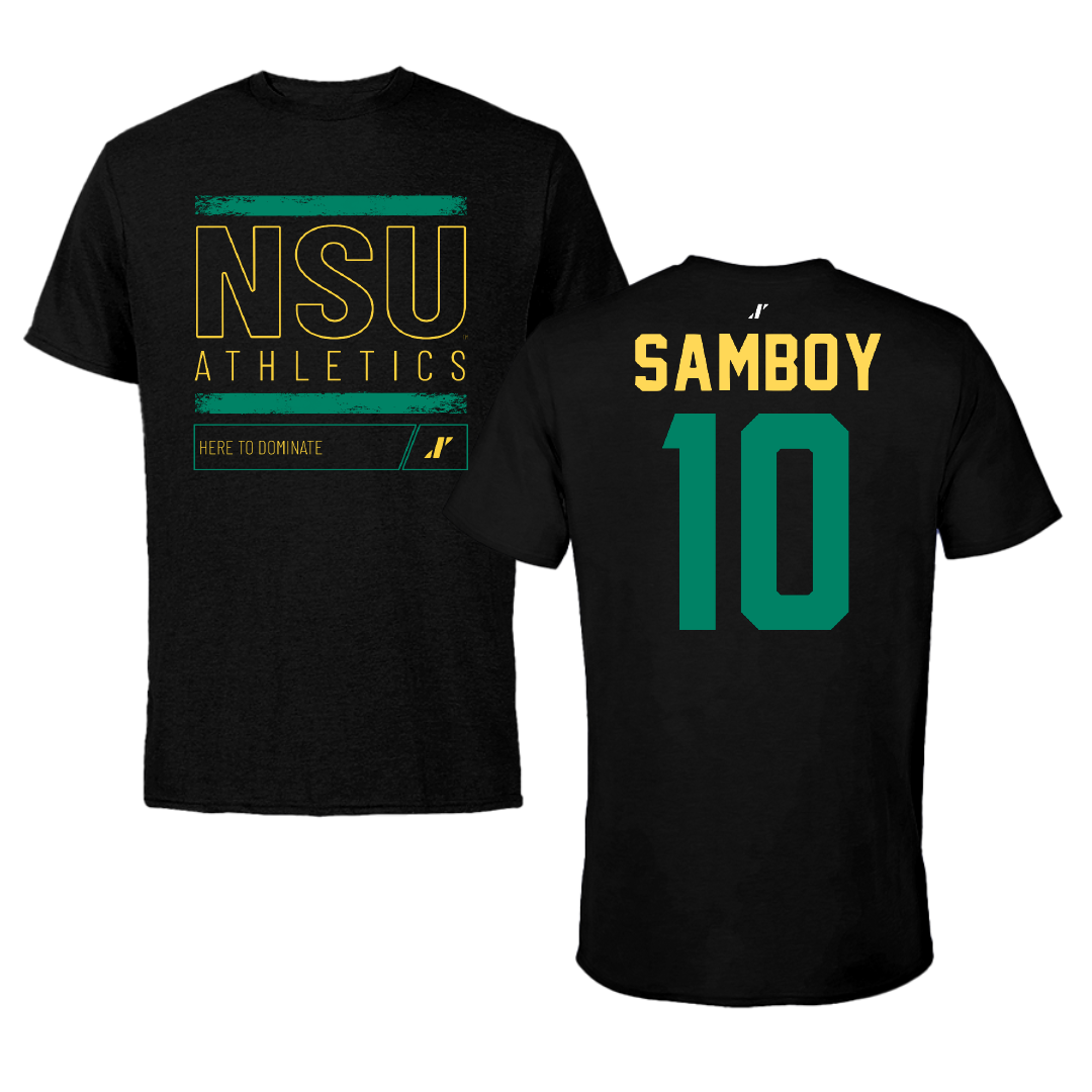 Norfolk State University Baseball Black Dominate Tee - #10 Yasseel Samboy