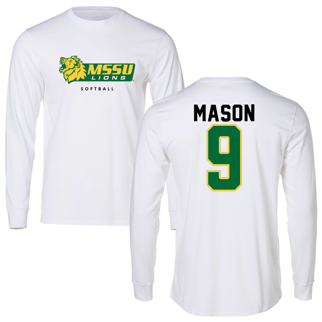 Missouri Southern State University Softball White Long Sleeve - #9 Emma Mason