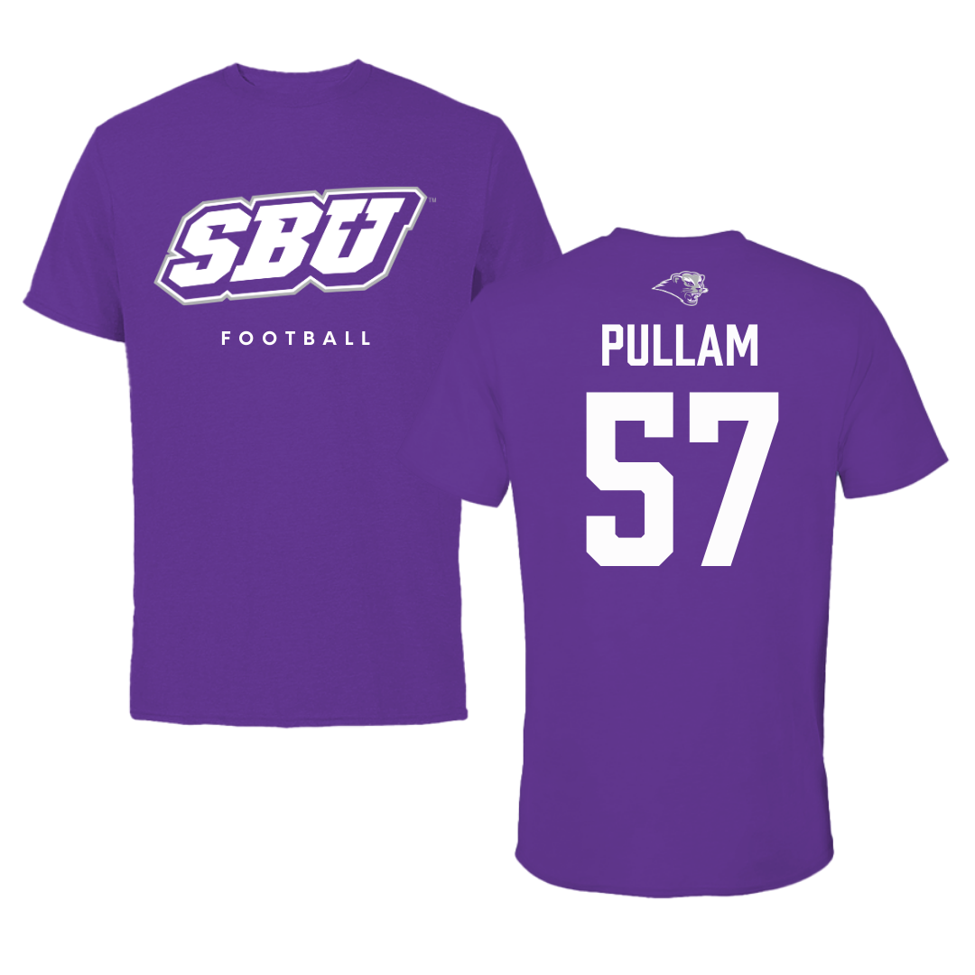 Southwest Baptist University Football Team Purple Performance Tee - #57 Landon Pullam
