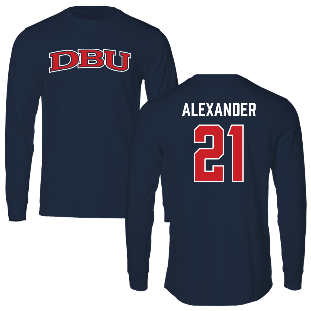 Dallas Baptist University STUNT Navy DBU Long Sleeve - #21 Avery Alexander