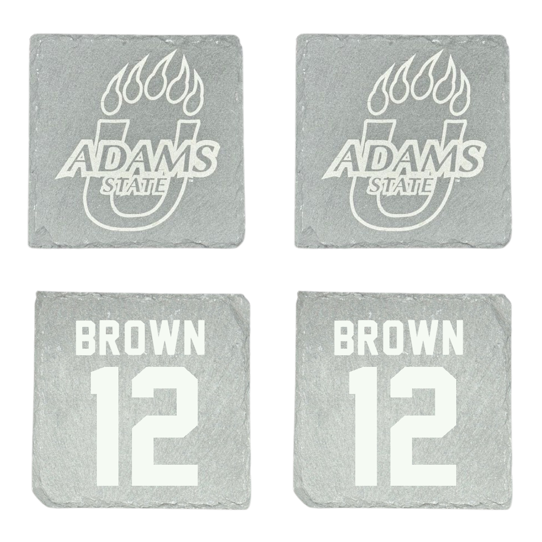 Adams State University Baseball Stone Coaster (4 Pack)  - #12 Payton Brown