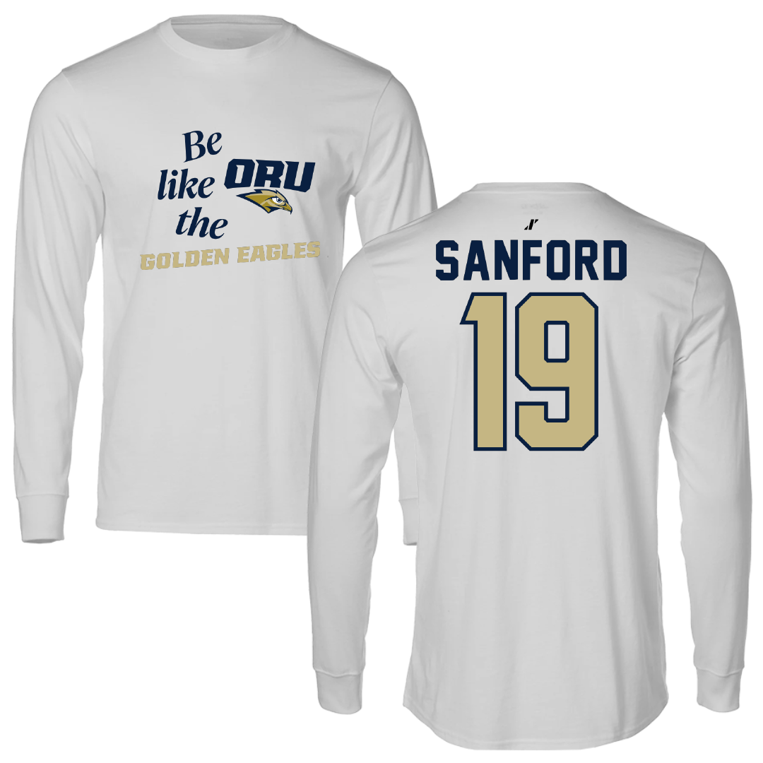 Oral Roberts University Baseball Light Gray Be Like Us Performance Long Sleeve - #19 Braydon Sanford