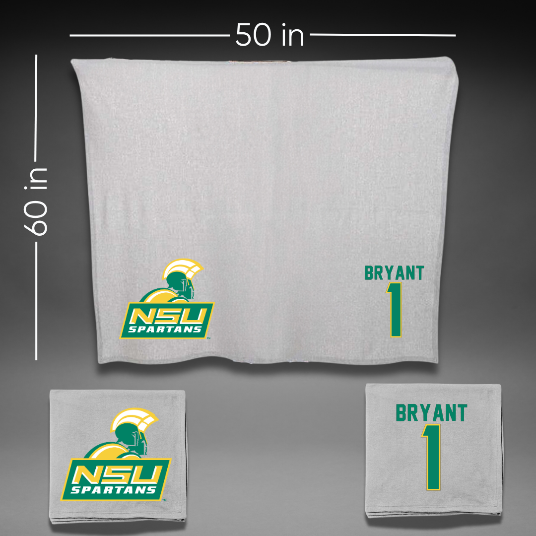 Norfolk State University Softball Gray Blanket - #1 Kailey Bryant
