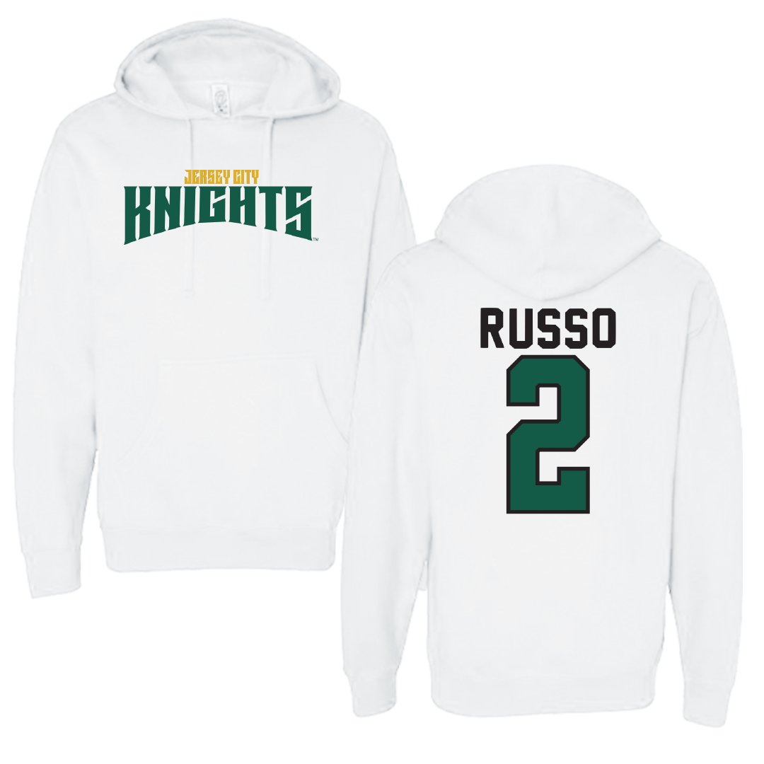 New Jersey City University Basketball White Classic Hoodie - #2 Elyssa Russo