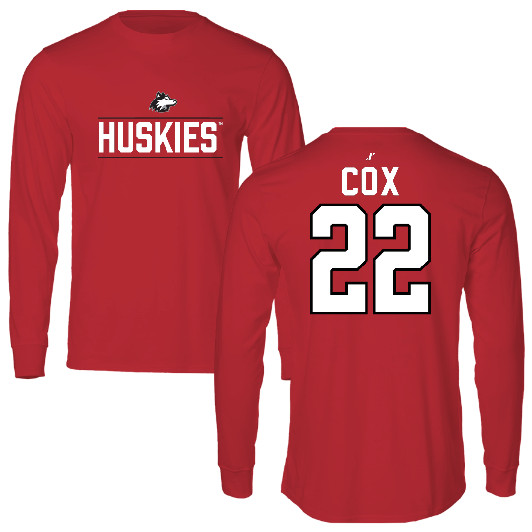 Northern Illinois University Baseball Red General Performance Long Sleeve - #22 Carter Cox