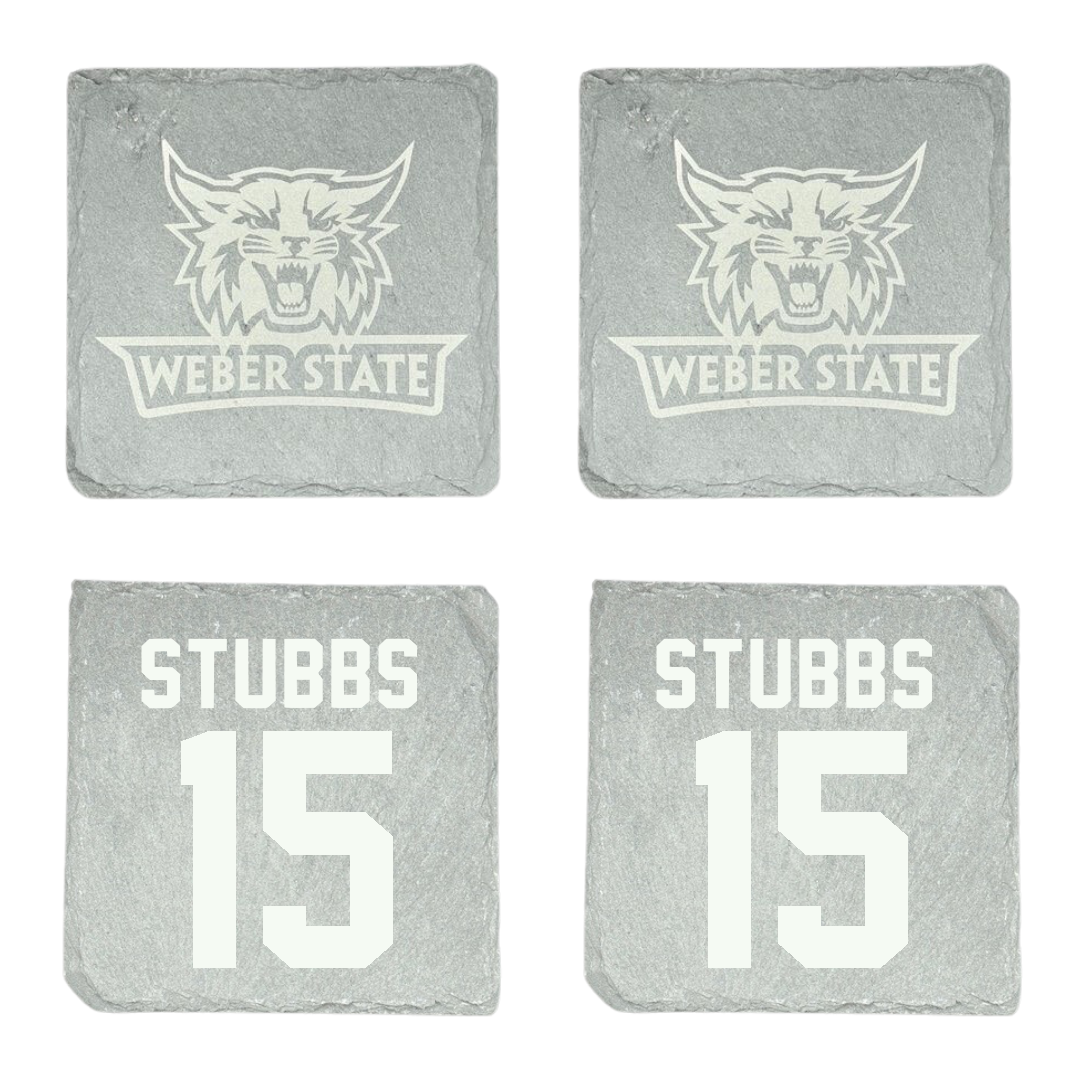 Weber State University Basketball Stone Coaster (4 Pack)  - #15 Japrix Stubbs