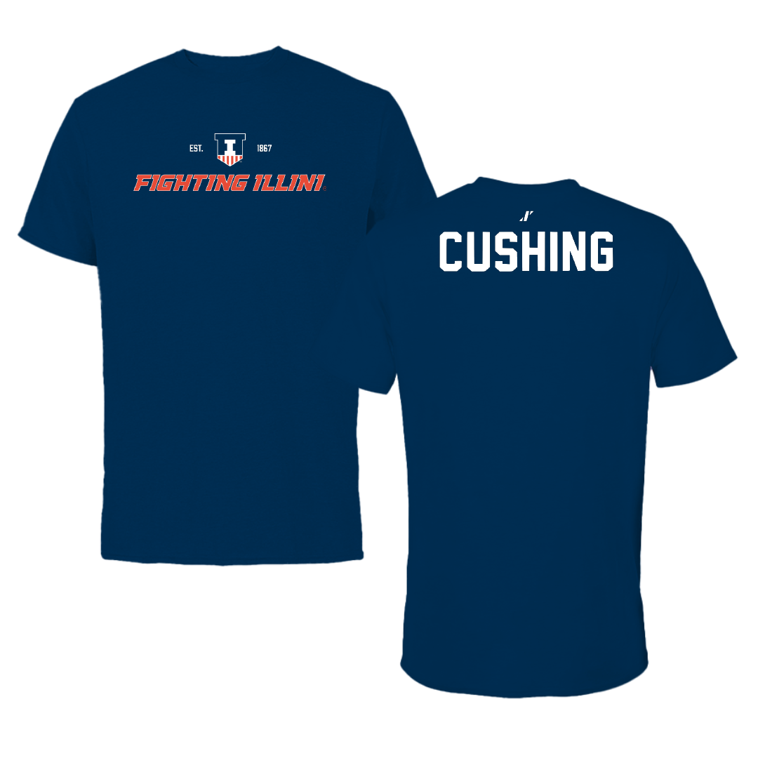 University of Illinois TF and XC Navy General Performance Tee - Tyler Cushing