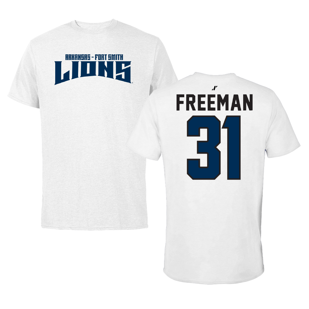 University of Arkansas-Fort Smith Baseball White Classic Tee - #31 Nate Freeman