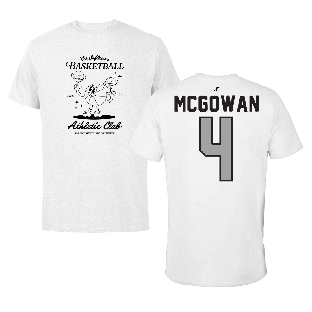 Basketball White Influxer Athletic Club Tee - #4 Taniya McGowan