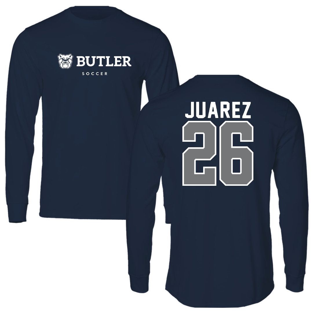 Butler University Soccer Navy Long Sleeve - #26 Nikolas Juarez