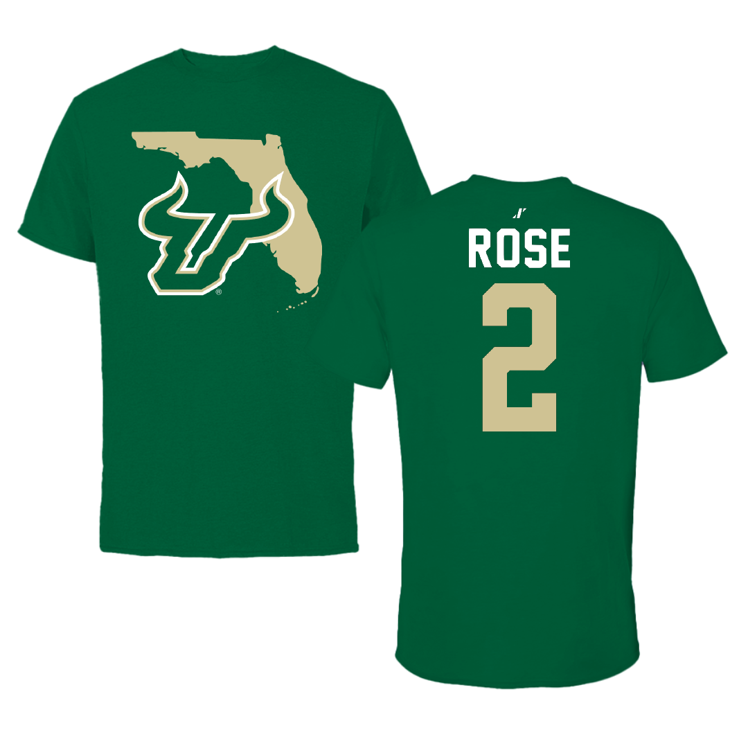 University of South Florida Baseball Green State Performance Tee - #2 Matt Rose