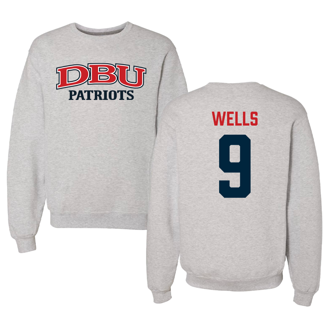 Dallas Baptist University Volleyball Gray Crewneck - #9 Karly Wells