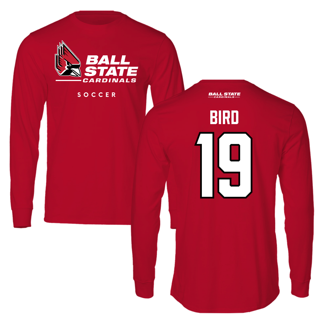 Ball State University Soccer Red Performance Long Sleeve - #19 Sami Bird