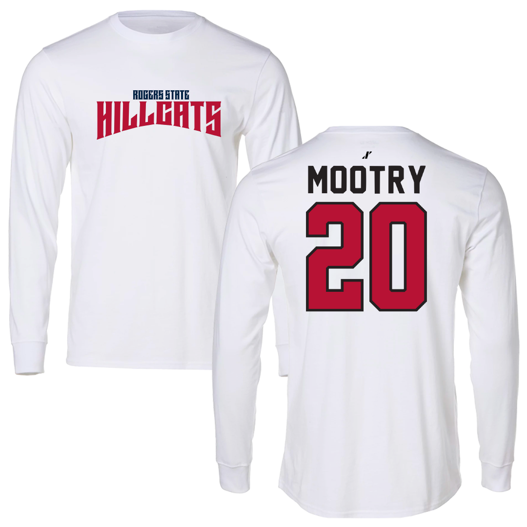 Rogers State University Basketball White Classic Long Sleeve - #20 Addison Mootry