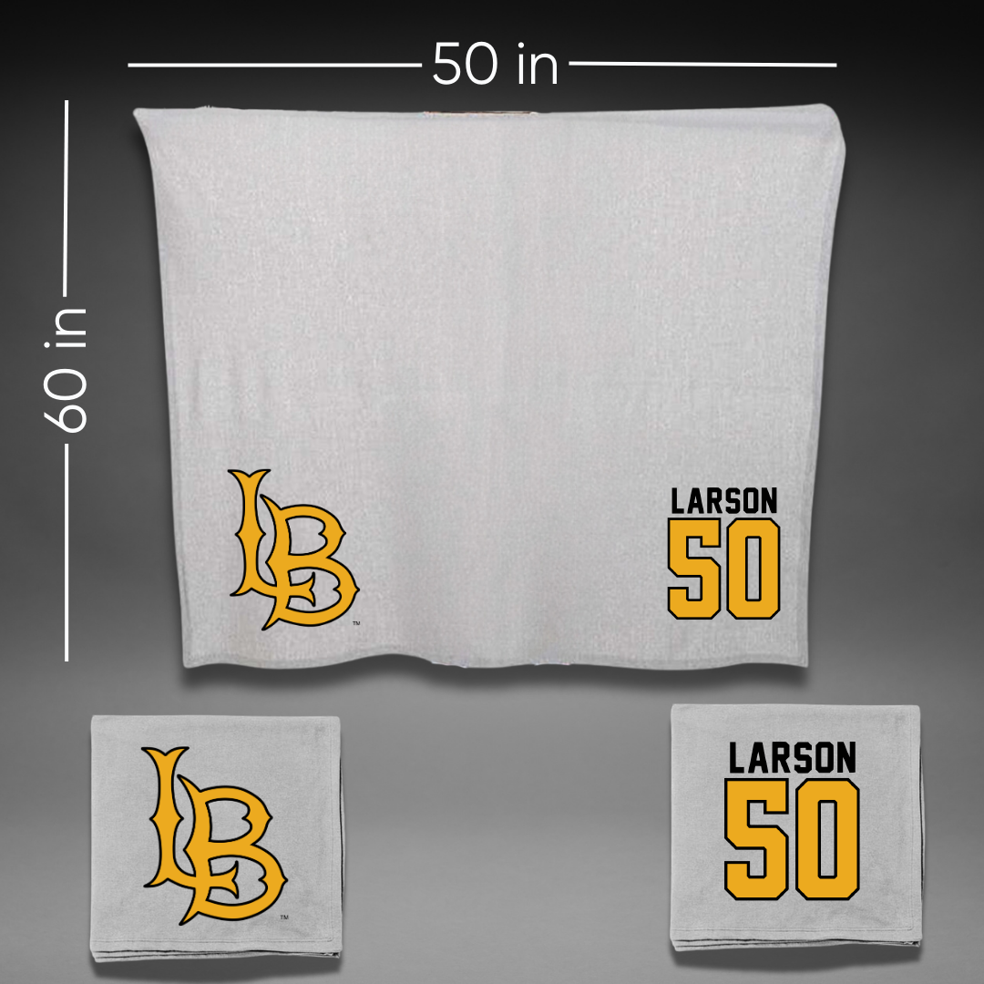 Long Beach State University Baseball Gray Blanket - #50 Van Larson