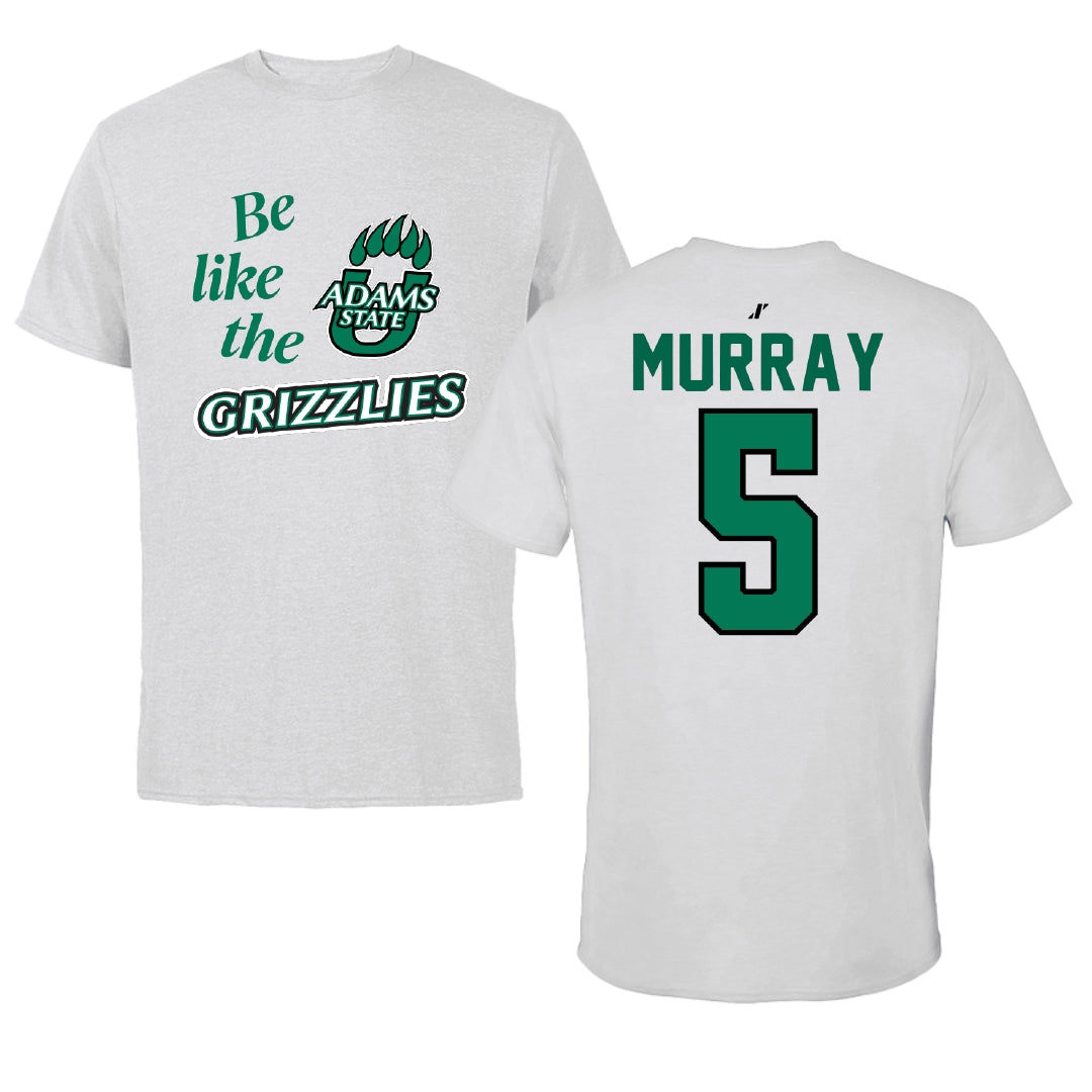 Adams State University Baseball Light Gray Be Like Us Performance Tee - #5 Connor Murray