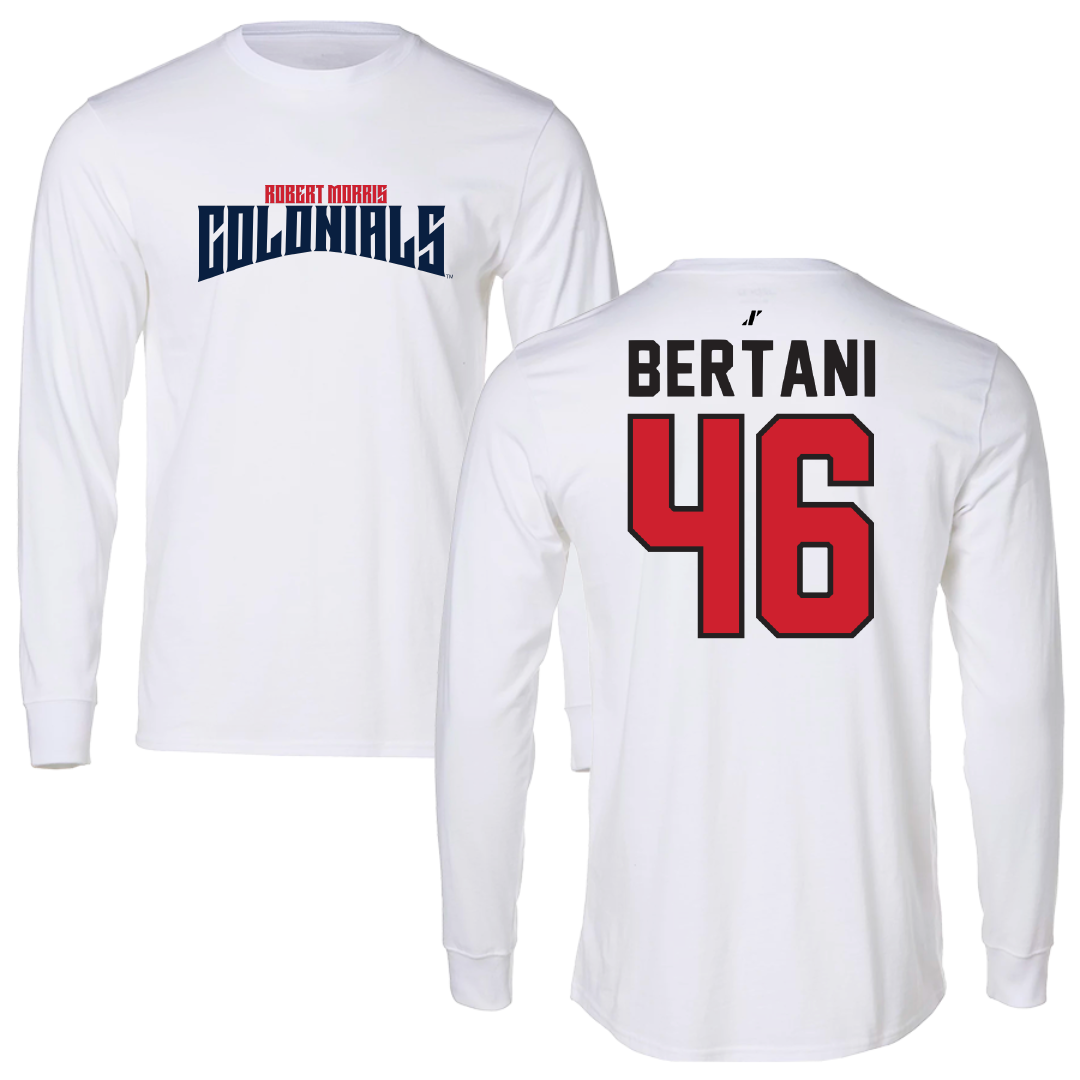 Robert Morris University Softball White Classic Performance Long Sleeve - #46 Bailee Bertani