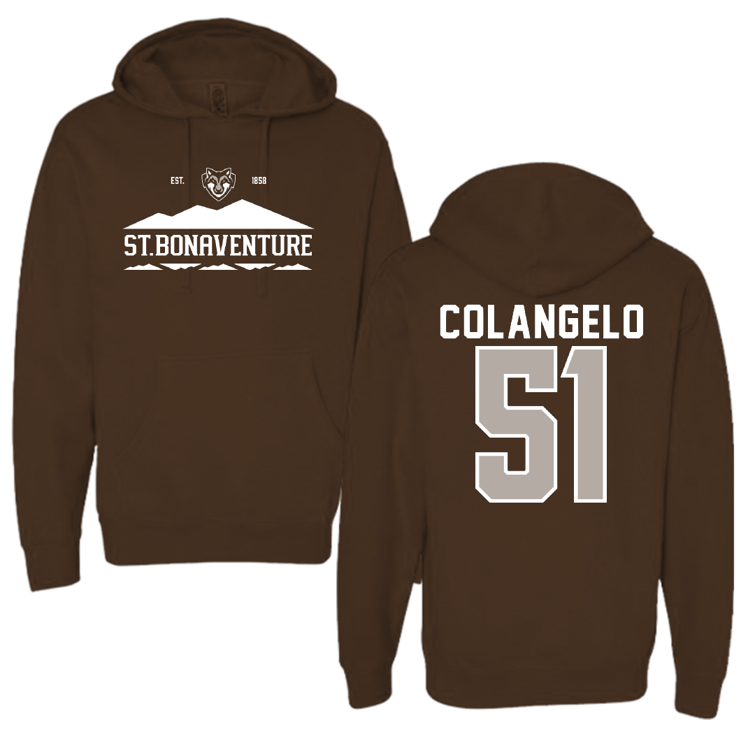St. Bonaventure University Lacrosse Brown General Hoodie - #51 Brit Colangelo