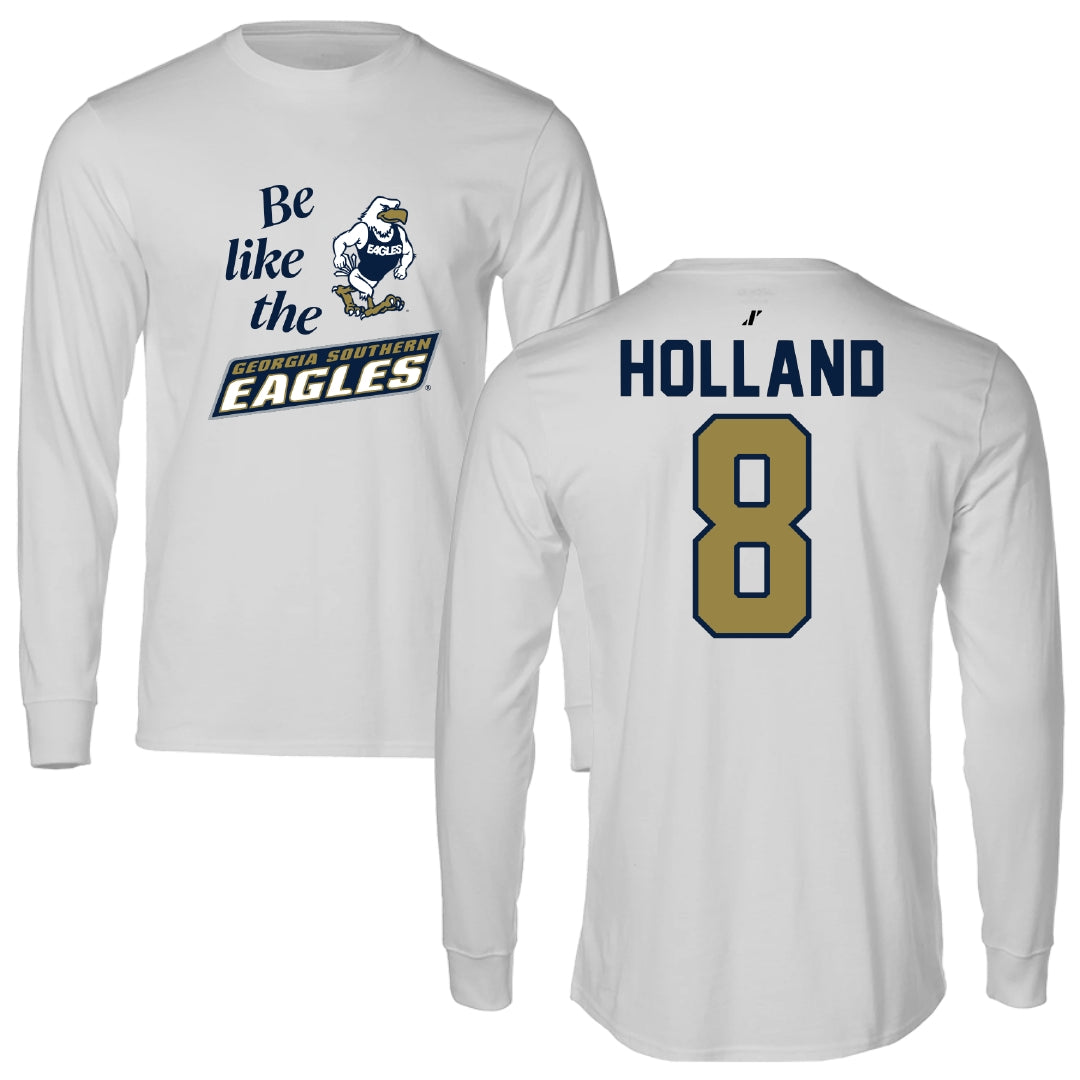 Georgia Southern University Softball Light Gray Be Like Us Long Sleeve - #8 Bailey Holland
