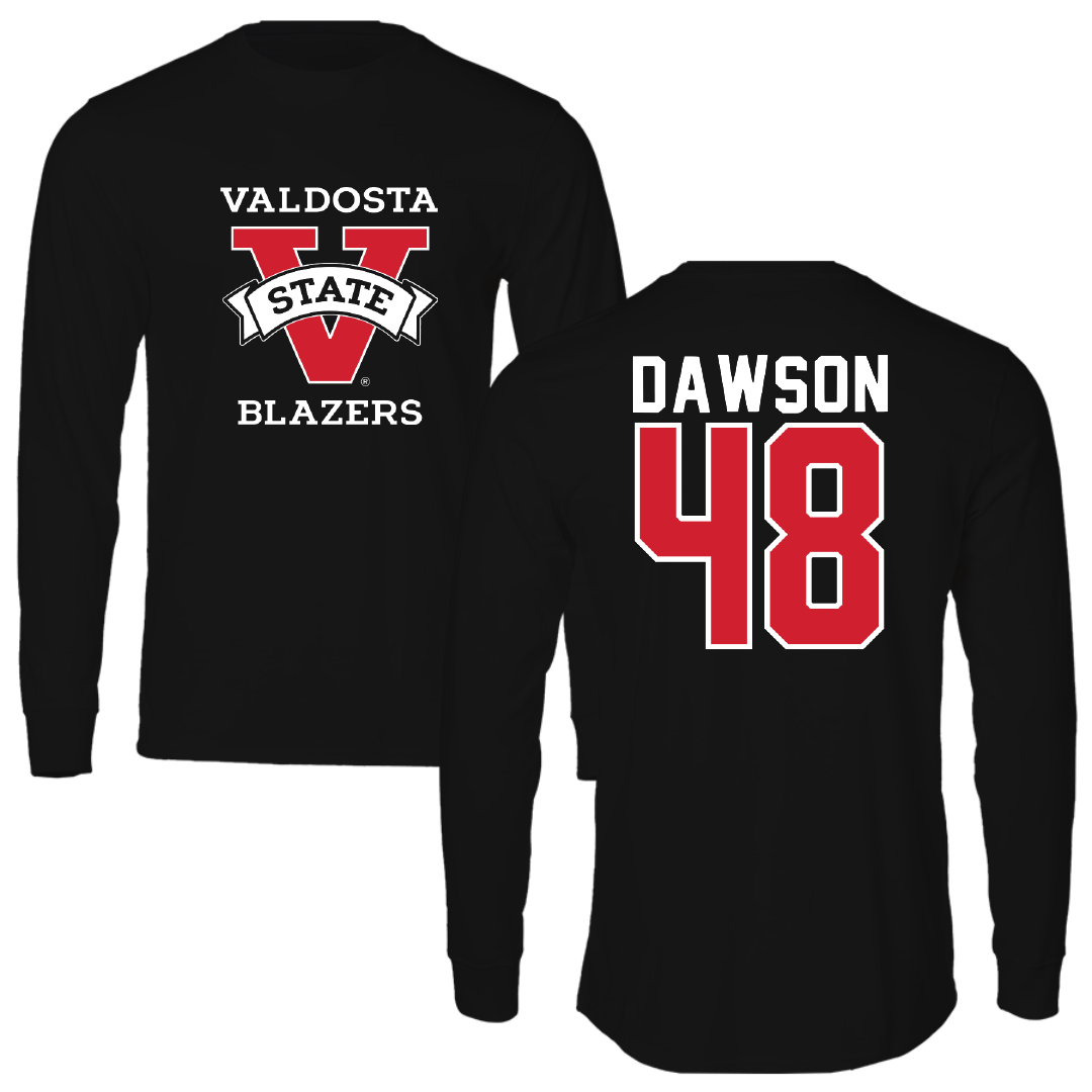 Valdosta State University Football Black Long Sleeve - #48 Caleb Dawson