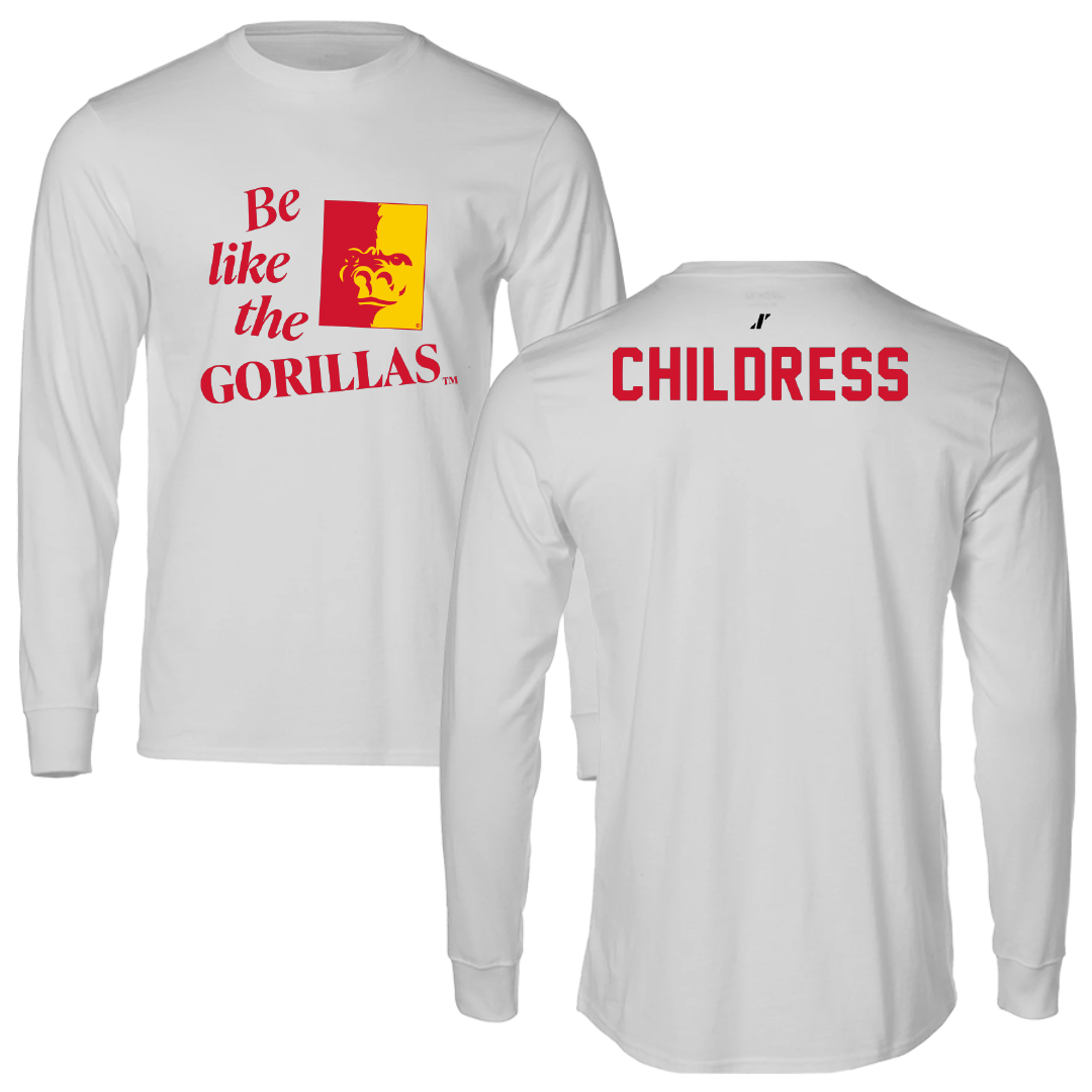 Pittsburg State University TF and XC Light Gray Be Like Us Performance Long Sleeve - Auna Childress
