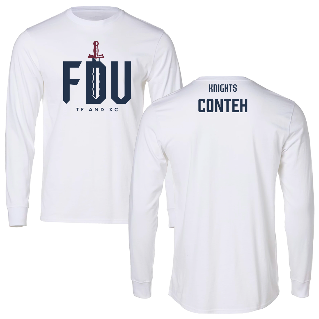 Fairleigh Dickinson University-Metropolitan Campus TF and XC White Long Sleeve - Ekuyami Conteh