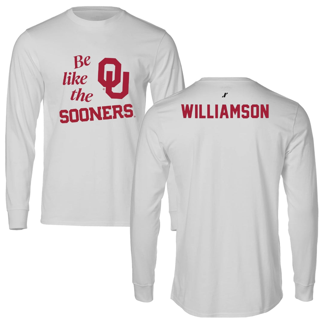 University of Oklahoma TF and XC Light Gray Be Like Us Long Sleeve - Grace Williamson