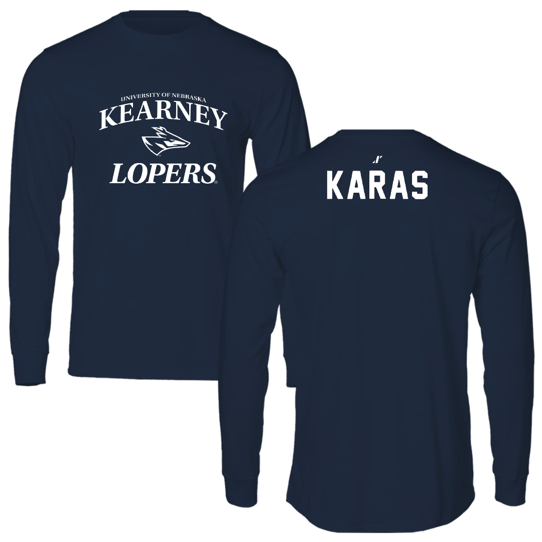 University of Nebraska at Kearney TF and XC Navy General Performance Long Sleeve - Quin Karas