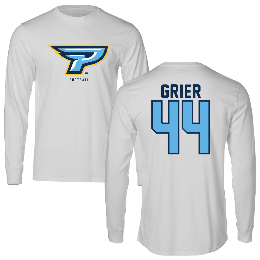 Point University Football Light Gray Long Sleeve - #44 Jayden Grier