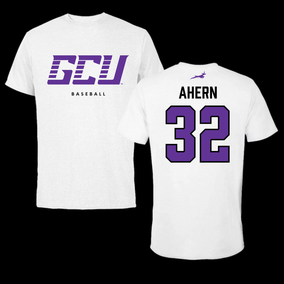 Grand Canyon University Baseball White Performance Tee - #32 Garrett Ahern