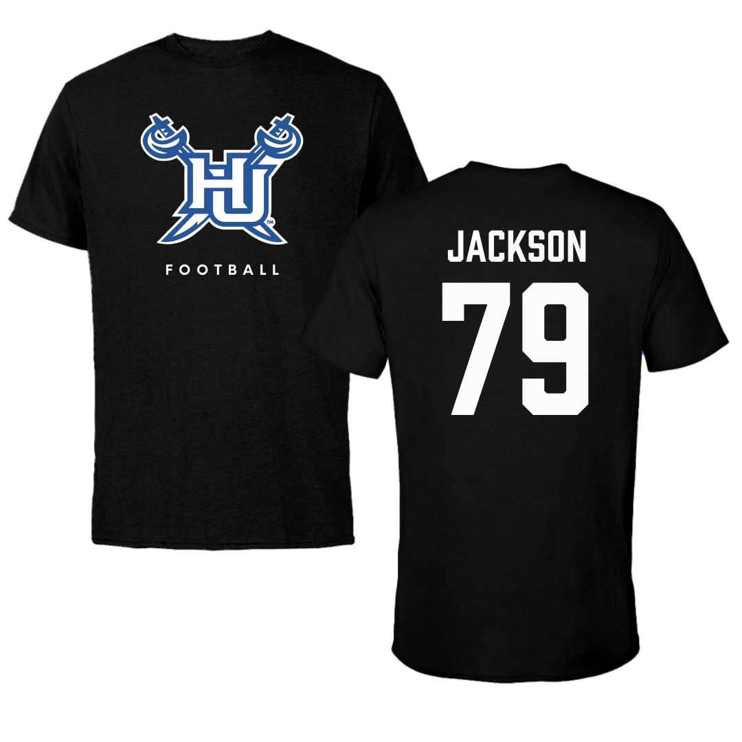 Hampton University Football Black Tee - #79 Collen Jackson