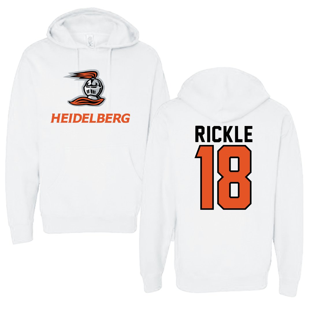 Heidelberg University Football White Hoodie - #18 Lance Rickle