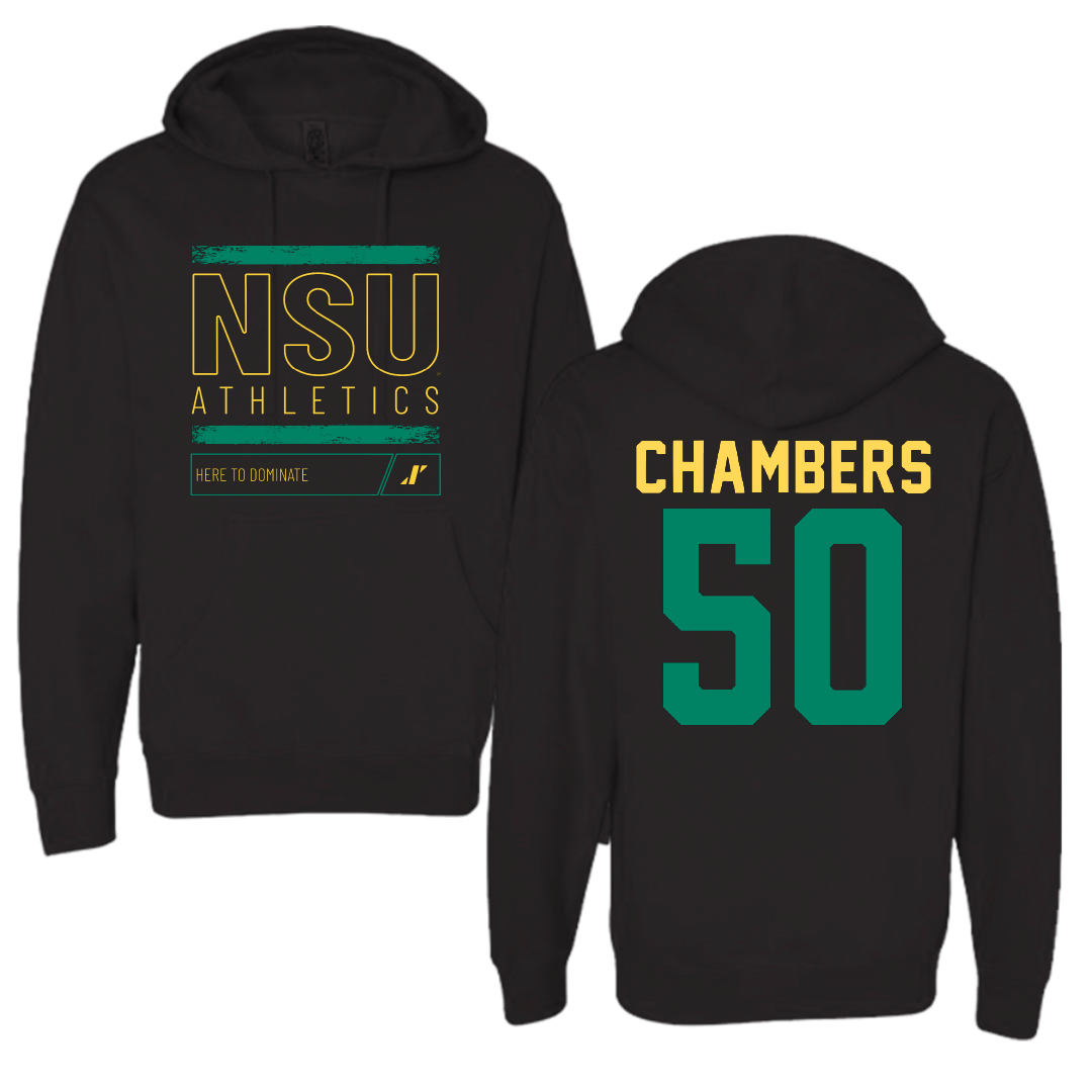 Norfolk State University Basketball Black Dominate Hoodie - #50 Nyzaiah Chambers