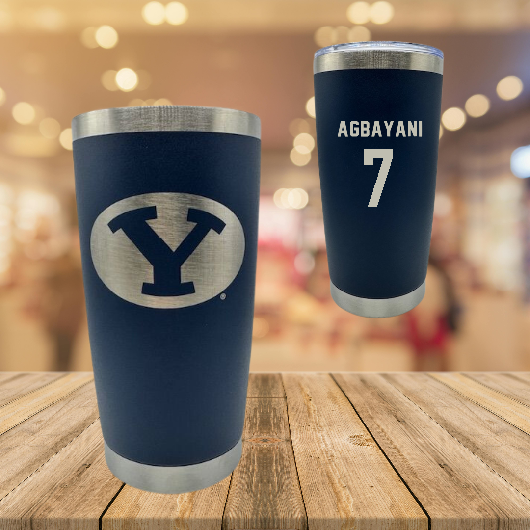 Brigham Young University Softball Navy Stainless Steel Tumbler - #7 Aleia Agbayani