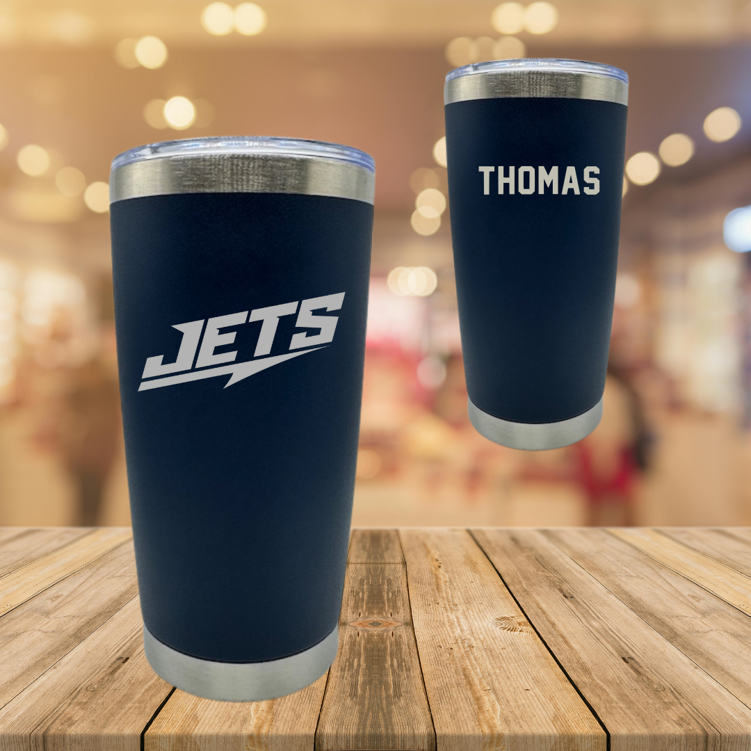 Newman University Cheer Navy Stainless Steel Tumbler - Amaya Thomas